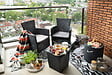KETER - ensemble balcon résine iowa - anthracite - 12-139890 - vignette