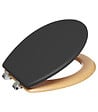 5 FIVE SIMPLY SMART - Abattant WC en Bois Noir charbon et Naturel - vignette