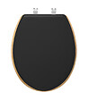 5 FIVE SIMPLY SMART - Abattant WC en Bois Noir charbon et Naturel - vignette