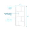 AURLANE - Pare Baignoire Rabattable 75x125cm - Sérigraphie Briques Blanches - Verre Trempé 4mm - vignette