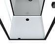 AURLANE - Cabine de douche Hydromassante 90x90x215 cm - Fonds Gris et Profilés Noir Mat - GREY STYLE - vignette