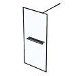 AURLANE - Paroi de Douche Noir Mat 90x200cm - Porte-serviette et étagère - DARK CONTOURING SHELF - vignette