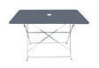 CHALET & JARDIN - Table rectangulaire d'extérieur pliante Bistro en acier - Gris - vignette