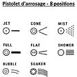 GT GARDEN - Pistolet d'arrosage multi-jet (8 positions) - vignette