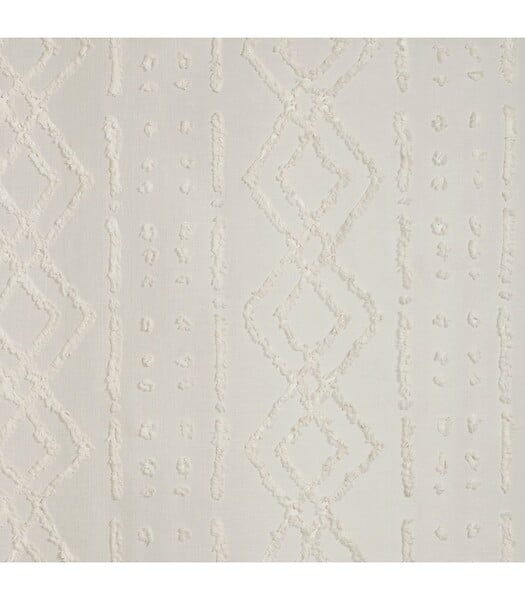 ATMOSPHERA - Voilage à œillets Beige Lin motif Jacquard 140 x 240 cm - large