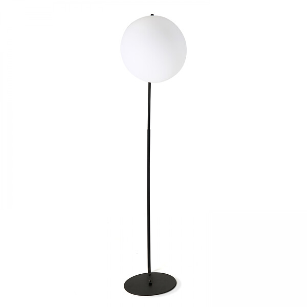 OVIALA - Lampadaire arche ronde en acier gris - large