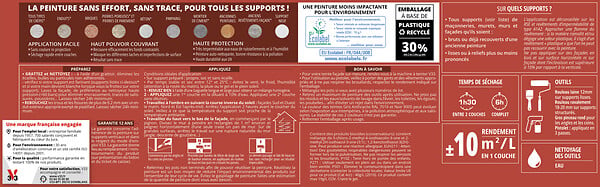 V33 PEINTURE - Peinture façades Easy Rénovation Anthracite 10 L - large