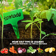 VOUNOT - Lot de 3 sacs de plantation non tisse avec fenetre velcro et poignee 43L Noir - vignette