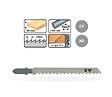 LEMAN - 5 Lame de scie Sauteuse Universelles / 75mm Coupe Fine Pas 4mm Bois / Pvc Leman - vignette