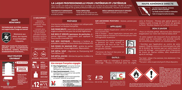 V33 PEINTURE - Peinture Glycéro - Blanc - Satin - 2,5L - large