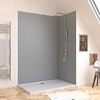 AURLANE - Pack 2 Panneaux Muraux en Aluminium Silver 120+90x210 cm + Profilés Chrome - vignette