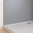 AURLANE - Pack 2 Panneaux Muraux en Aluminium Silver 120+90x210 cm + Profilés Chrome - vignette