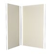 AURLANE - Lot de 2 Panneaux Muraux Aluminium Ivoire 90+120x210 cm avec Profilés Chrome - WALL'IT - vignette