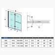 AICA SANITAIRE - Pare-baignoire 100x140cm paroi pivotante 180° et pliante, écran de baignoire en 6mm verre anticalcaire avec poignée en Inox - vignette