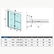 AICA SANITAIRE - Pare-baignoire 120x140cm paroi pivotante 180° et pliante, écran de baignoire en 6mm verre anticalcaire avec poignée en Inox - vignette