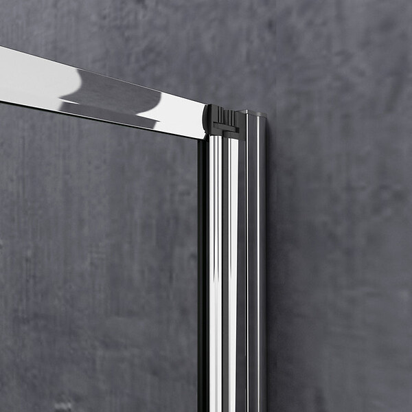 AICA SANITAIRE - Pare-baignoire 120x140cm à 5 volets, paroi pivotante et pliante 180°, écran de douche en 4mm verre securit et transparent - large