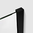 AICA SANITAIRE - Paroi de douche 100x200cm avec barre de fixation 90cm recoupable, profilé noir mat, AICA paroi de douche à l'italienne en 8mm verre securit anticalcaire - vignette