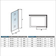 AICA SANITAIRE - Paroi de douche 90x200cm verre 10mm avec barre de fixation 140cm en carré, AICA paroi de douche à l'italienne en verre securit anticalcaire - vignette