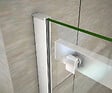 AICA SANITAIRE - Porte de douche coulissante 120x195cm, porte de douche installée en niche, verre de sécurité anticalcaire 8mm, profilé chromé - vignette