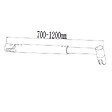AICA SANITAIRE - Paroi de douche 90x200cm avec barre de fixation 70-120cm en cylindrique, profilé en chromé, AICA paroi de douche à l'italienne en 8mm verre anticalcaire et securit - vignette