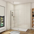 AICA SANITAIRE - Paroi de douche 90x200cm avec barre de fixation au plafond 90-150cm, profilé en chromé, AICA paroi de douche à l'italienne en 8mm verre anticalcaire et securit - vignette