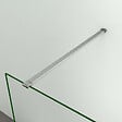 AICA SANITAIRE - Paroi de douche 110x200cm avec barre de fixation 90cm recoupable, AICA paroi de douche à l'italienne en 8mm verre bande centrale dépoli - vignette