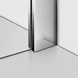 AICA SANITAIRE - Paroi de douche avec retour pivotant fixé 90+25x200cm avec barre de fixation 90cm en carré, AICA paroi de douche à l'italienne en 8mm verre anticalcaire - vignette