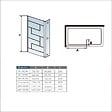 AICA SANITAIRE - Paroi de douche à l'italienne 90+30x200cm avec barre de fixation noire 90cm en carré, paroi de douche style modèle avec retour pivotant 30cm en noir mat - vignette