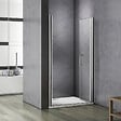 AICA SANITAIRE - Porte de douche battante 105x197cm porte de douche pivotante à 180°, en verre 6mm anticalcaire, installation en niche - vignette
