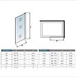 AICA SANITAIRE - Paroi de douche 130x200cm avec barre de fixation 70-120cm en cylindrique, profilé en chromé, AICA paroi de douche à l'italienne en 8mm verre anticalcaire et securit - vignette