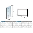 AICA SANITAIRE - Paroi de douche 150x200cm avec barre de fixation 90cm recoupable, profilé noir mat, AICA paroi de douche à l'italienne en 8mm verre securit anticalcaire - vignette