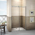 AICA SANITAIRE - Porte de douche coulissante 120cm Hauteur 195cm en verre 8mm securit anticalcaire, porte de douche installée en niche - vignette