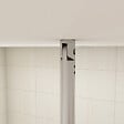 AICA SANITAIRE - Paroi de douche 150x200cm avec barre de fixation au plafond 90-150cm, profilé en chromé, AICA paroi de douche à l'italienne en 8mm verre anticalcaire et securit - vignette