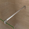 AICA SANITAIRE - Paroi de douche avec retour pivotant 90+40x200cm, charnières, AICA paroi de douche à l'italienne en verre anticalcaire avec barre de fixation 140cm en carré - vignette