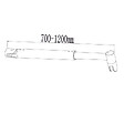 AICA SANITAIRE - Paroi de douche sablé 100x200cm avec barre de fixation 70-120cm en cylindrique, paroi de douche à l'italienne en 8mm verre dépoli et anticalcaire - vignette
