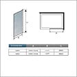 AICA SANITAIRE - Paroi de douche sablé 100x200cm avec barre de fixation 70-120cm en cylindrique, paroi de douche à l'italienne en 8mm verre dépoli et anticalcaire - vignette