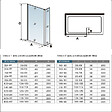 AICA SANITAIRE - Paroi de douche 80+40x200cm avec barre de fixation 90cm en carré, AICA paroi de douche à l'italienne avec retour pivotant 40cm en 8mm verre anticalcaire, profilé noir mat - vignette