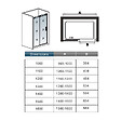 AICA SANITAIRE - Porte de douche coulissante 140cm Hauteur 195cm en verre 8mm securit anticalcaire, porte de douche installée en niche - vignette