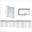 AICA SANITAIRE - Paroi de douche 120+40x200cm avec barre de fixation 140cm en carré, verre 8mm clair de sécurité, AICA paroi de douche à l'italienne avec retour pivotant 40cm - vignette