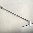 AICA SANITAIRE - Paroi de douche 140x200cm avec barre de fixation 70-120cm en cylindrique, AICA paroi de douche à l'italienne en 8mm verre bande centrale dépoli - vignette