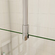 AICA SANITAIRE - Paroi de douche 130x200cm avec barre de fixation au plafond 90-150cm, profilé en chromé, AICA paroi de douche à l'italienne en 8mm verre anticalcaire et securit - vignette