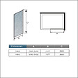 AICA SANITAIRE - Paroi de douche sablé 140x200cm avec barre de fixation au plafond 203-320cm, paroi de douche à l'italienne en 8mm verre dépoli et anticalcaire - vignette