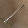 AICA SANITAIRE - Paroi de douche 120x200cm avec barre de fixation 73-120cm en carré, AICA paroi de douche à l'italienne en 8mm verre bande centrale dépoli - vignette