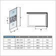 AICA SANITAIRE - Paroi de douche 120x200cm avec barre de fixation 73-120cm en carré, AICA paroi de douche à l'italienne en 8mm verre bande centrale dépoli - vignette