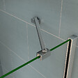 AICA SANITAIRE - Paroi de douche avec retour pivotant 90+40x200cm, charnières, AICA paroi de douche à l'italienne en verre anticalcaire avec barre de fixation d'angle 45cm - vignette