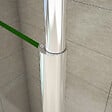 AICA SANITAIRE - Paroi de douche 80x200cm avec barre de fixation au plafond 203-320cm, profilé en chromé, AICA paroi de douche à l'italienne en 8mm verre anticalcaire et securit - vignette