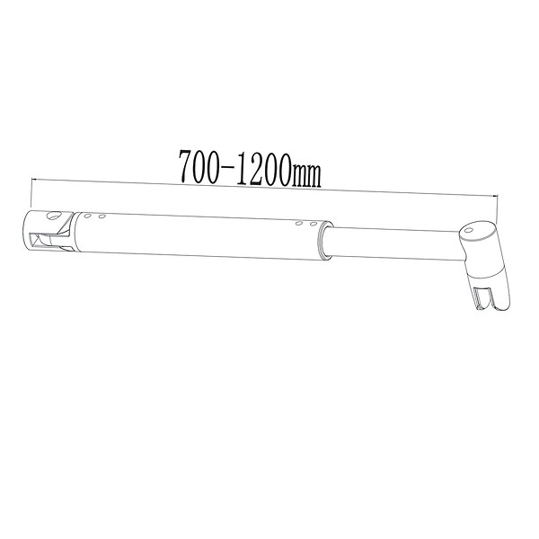 AICA SANITAIRE - Paroi de douche 130x200cm verre 10mm avec barre de fixation 70-120cm en cylindrique, AICA paroi de douche à l'italienne en verre securit anticalcaire - large