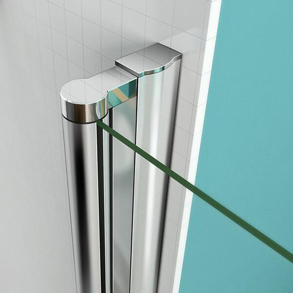 AICA SANITAIRE - Porte de douche pivotante porte de douche 80x187cm en 6mm verre de sécurité anticalcaire, installation en niche - large