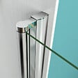 AICA SANITAIRE - Porte de douche pivotante porte de douche 80x187cm en 6mm verre de sécurité anticalcaire, installation en niche - vignette