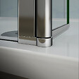 AICA SANITAIRE - Paroi de douche 70+30x200cm avec barre de fixation 90cm recoupable, verre 8mm anticalcaire, AICA paroi de douche à l'italienne avec retour pivotant 30cm - vignette
